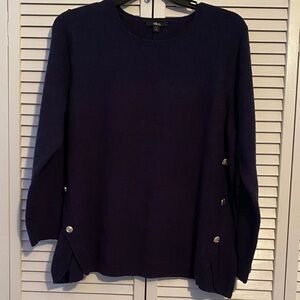 Ellos Navy Blue Crew Neck Sweater